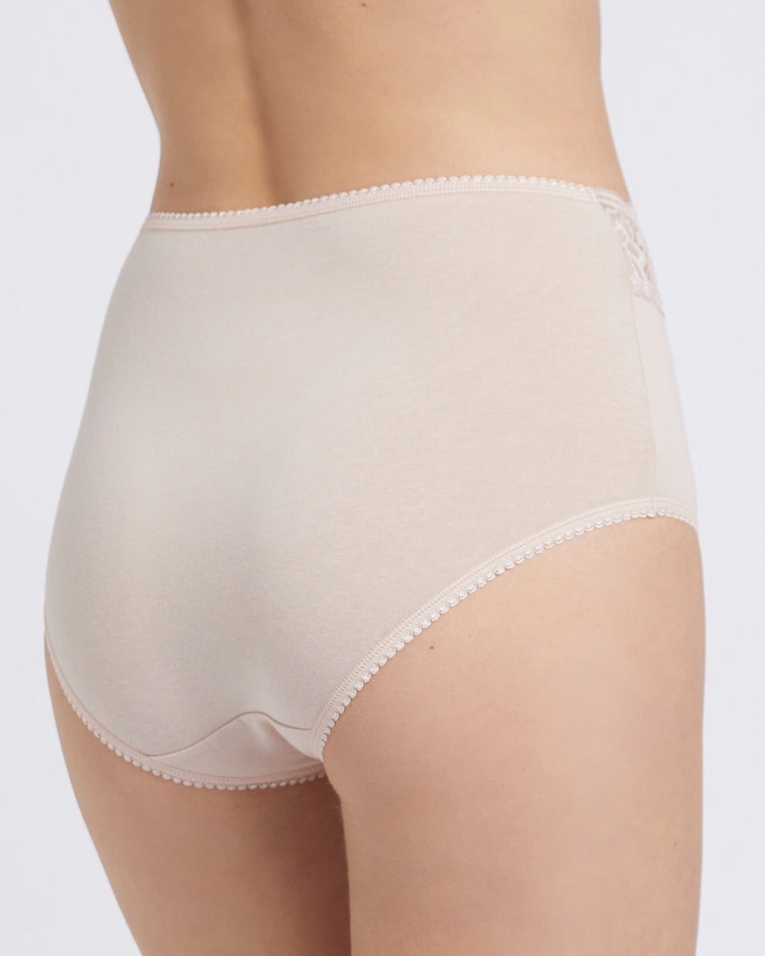 Ladies Front Lace Detail Full Brief Panty