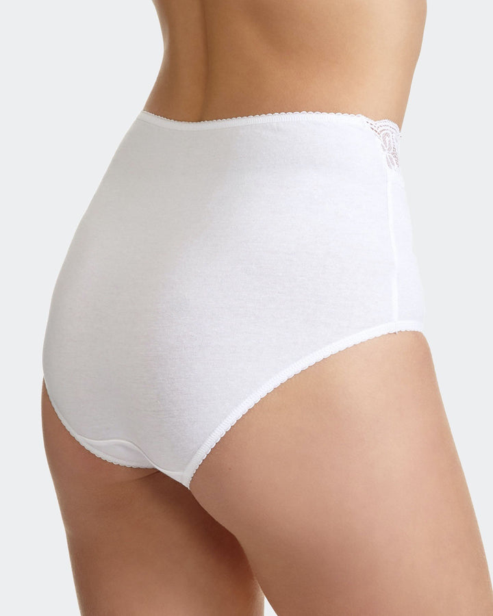 Ladies Front Lace Detail Full Brief Panty