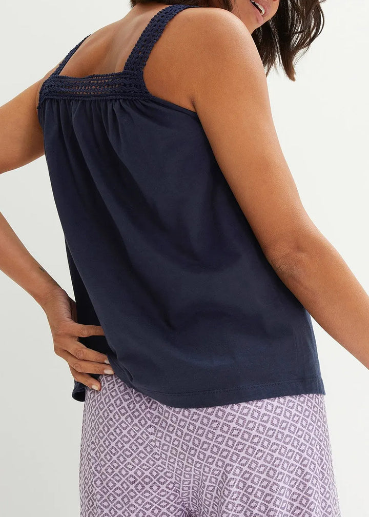 Women's Elegant Loose-Fit Lace Strap Top
