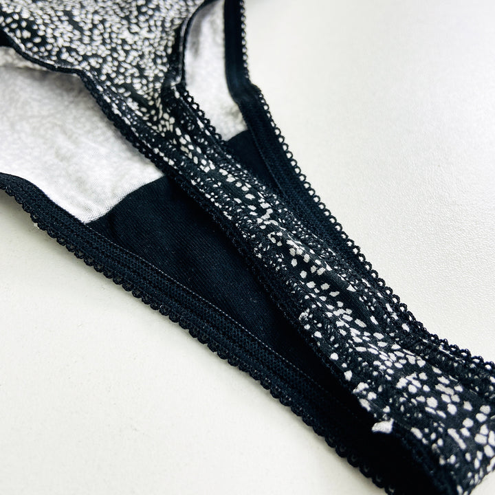 Ladies Mid Rise Lace Front Thong