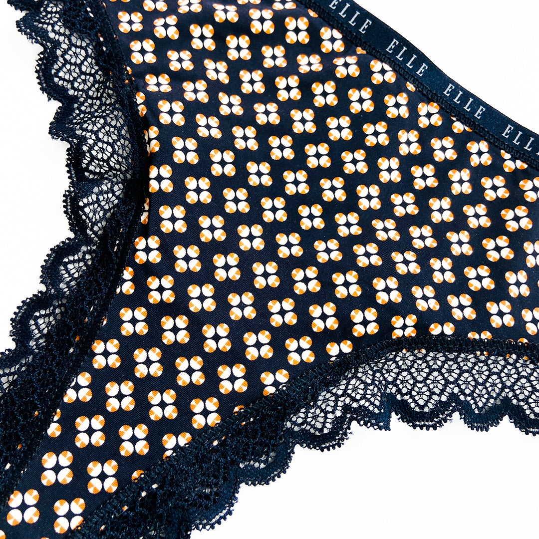 Ladies Mid Rise Microfiber Lace Thong