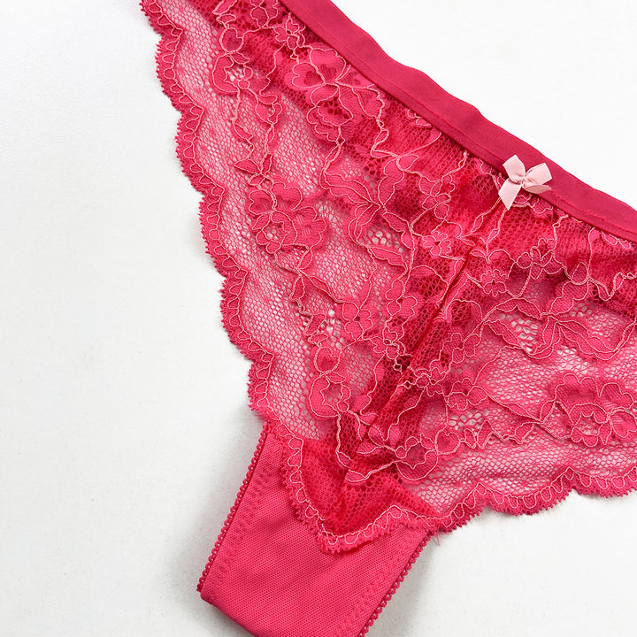 Ladies Mid Rise Lace Front Thong