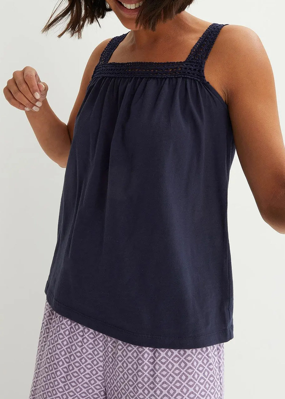 Women's Elegant Loose-Fit Lace Strap Top