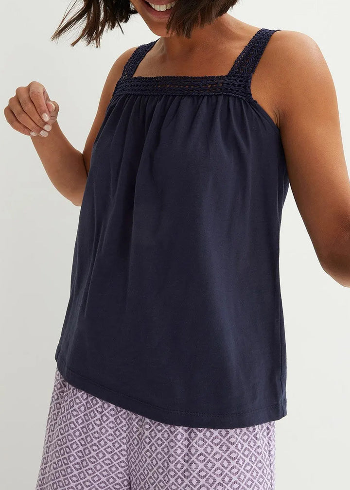 Women's Elegant Loose-Fit Lace Strap Top