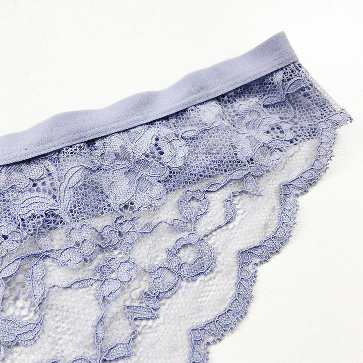 Ladies Mid Rise Lace Front Thong