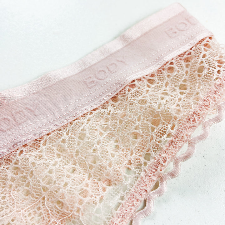 Ladies Mid Rise Cotton Lace Thong