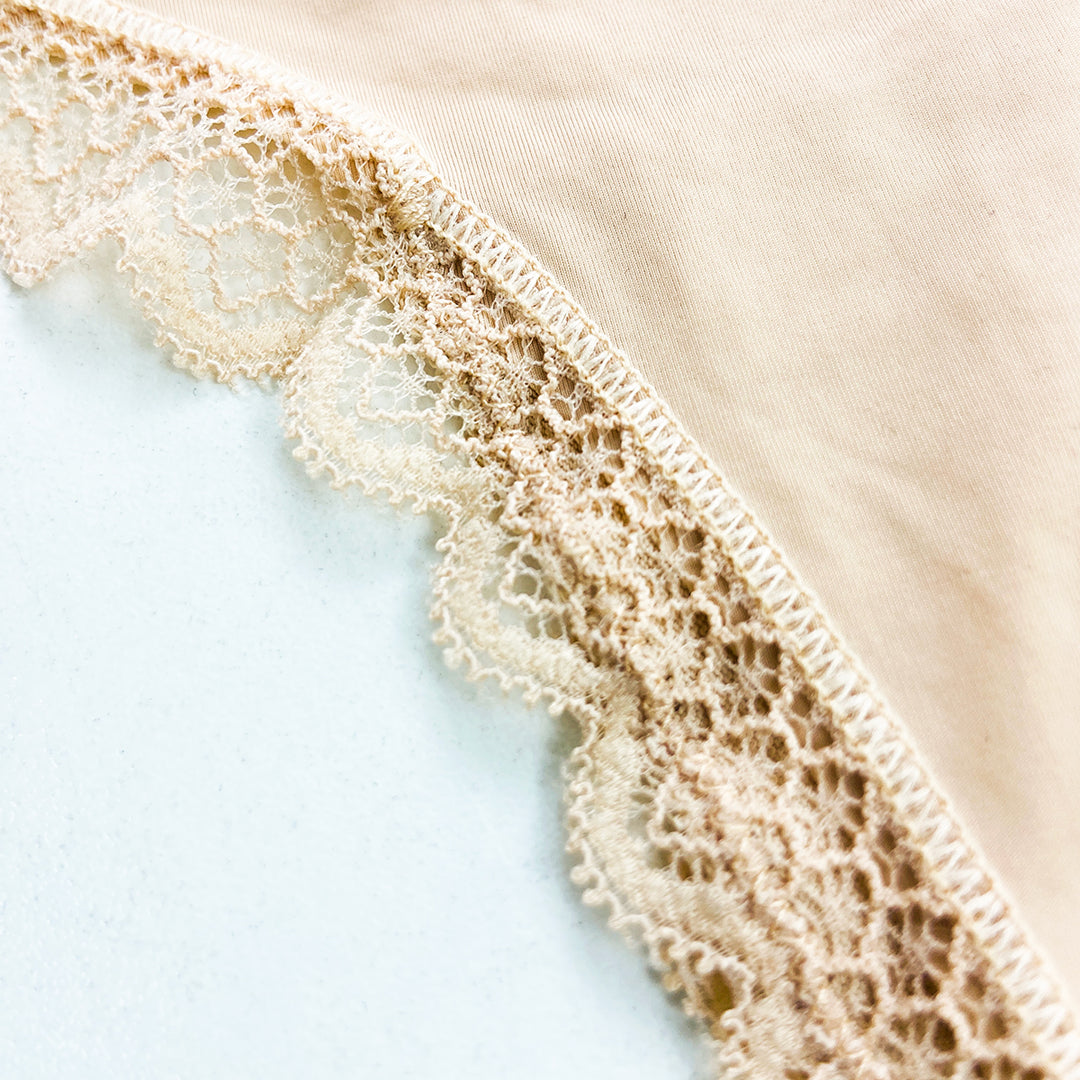 Ladies Mid Rise Microfiber Lace Thong