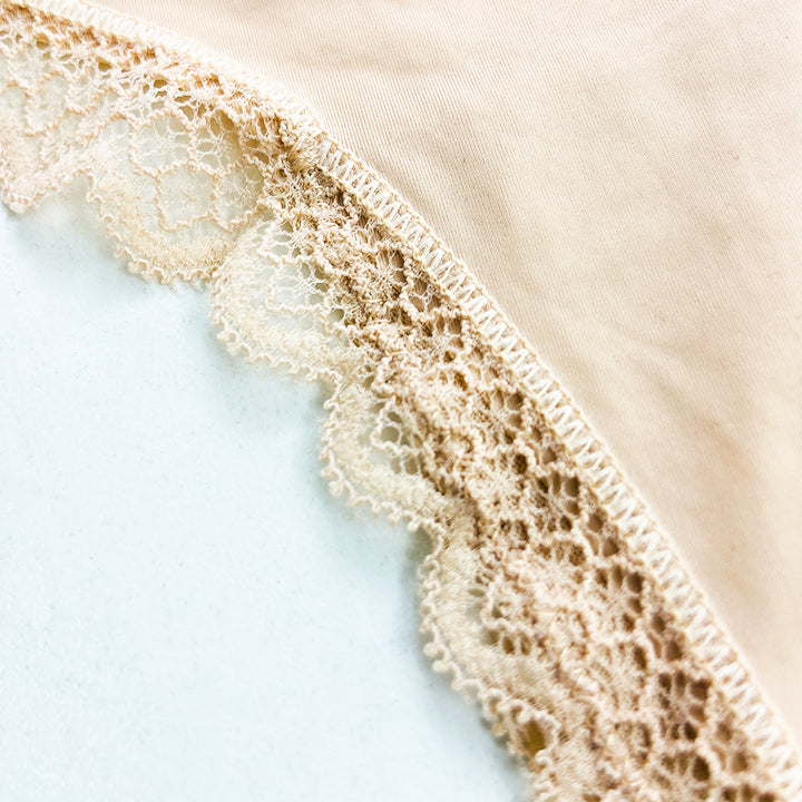 Ladies Mid Rise Microfiber Lace Thong