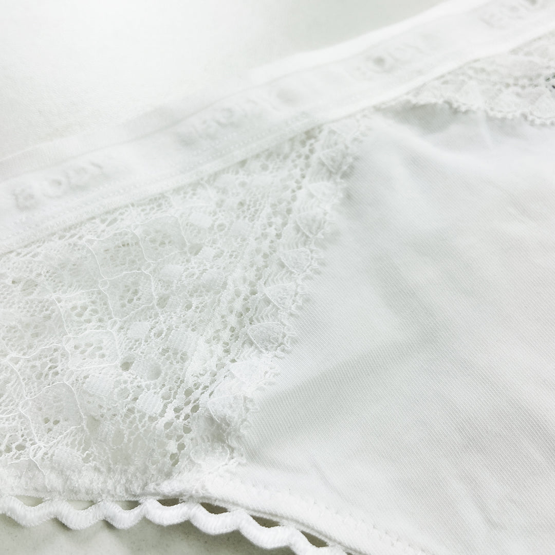 Ladies Mid Rise Cotton Lace Thong