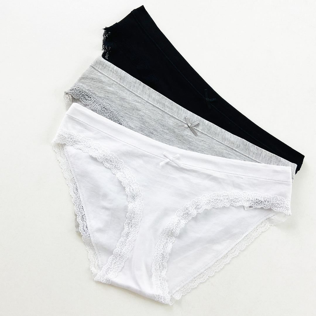 Ladies Lace Trim Brief Panty