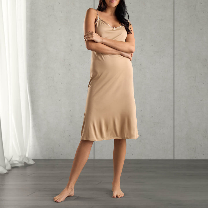 Womens Soft Adjustable Straps Basic Plain Long Camisole