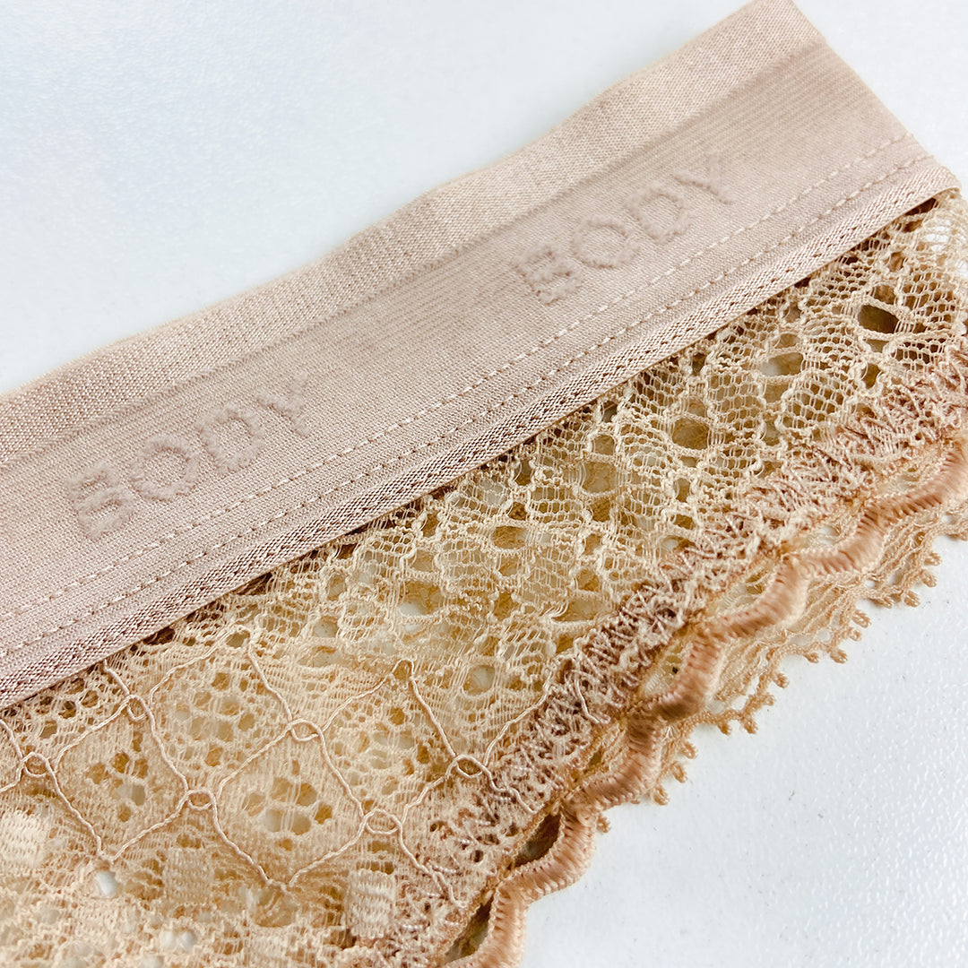 Ladies Mid Rise Cotton Lace Thong
