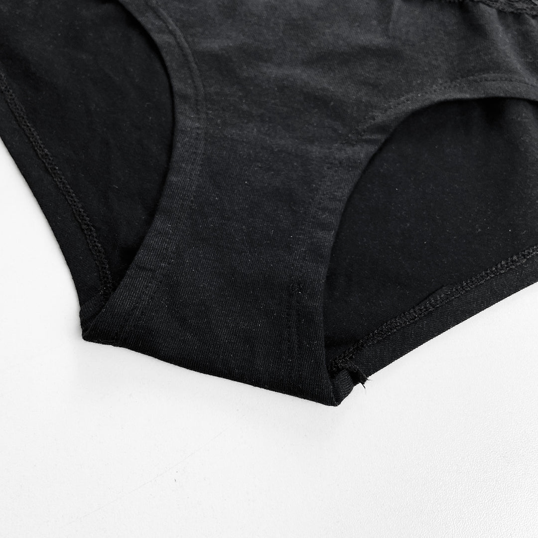 Ladies Front Lace  Mid Waisted Brief Panty