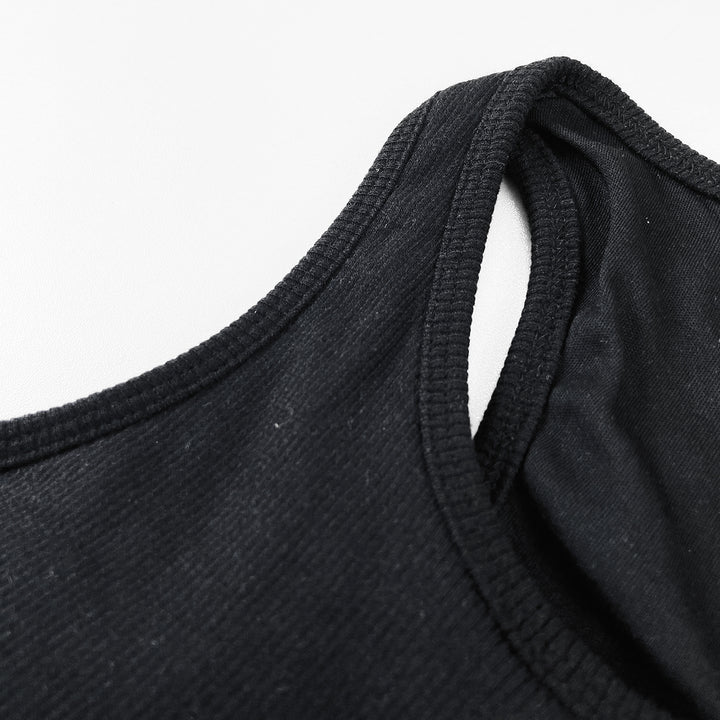 Womens Ribbed Built in Padded Bra Cotton Tank Top