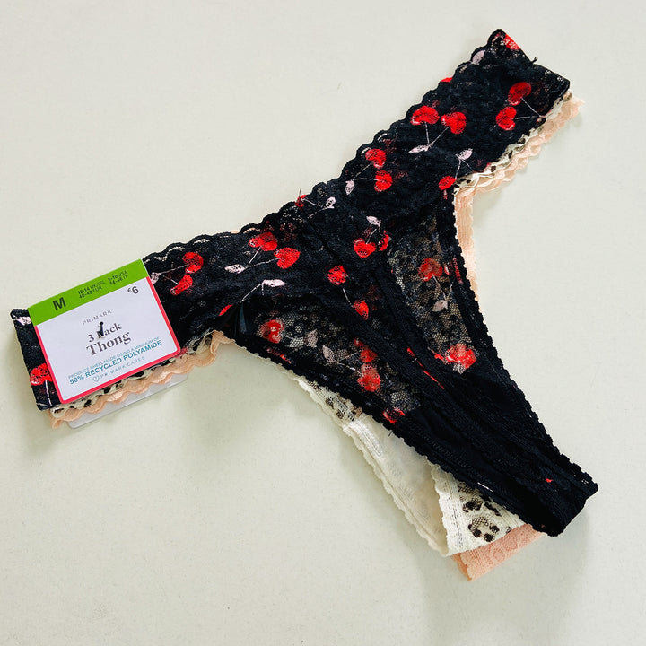 3pk Premium Lace Thongs