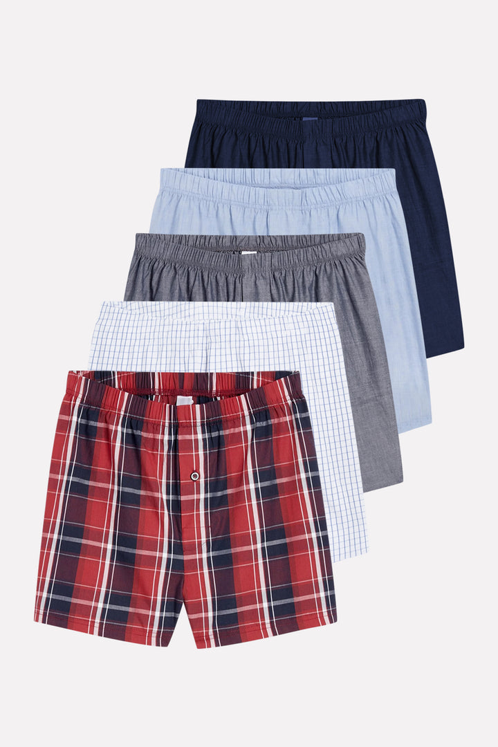 Boys Premium Organic Cotton Woven Boxer Shorts