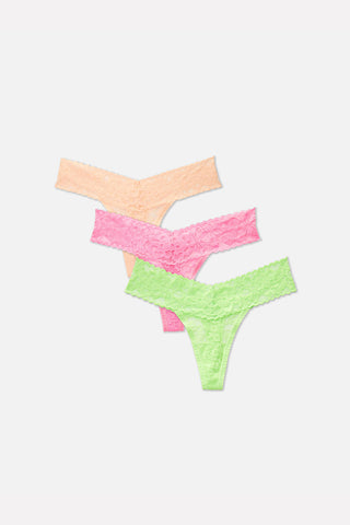 3pk Premium Lace Thongs