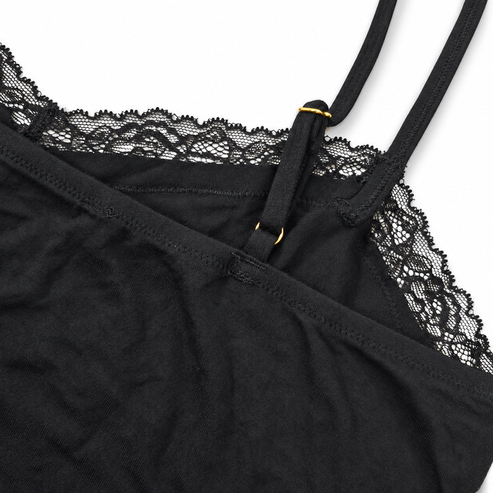 Women’s Lace Trim Camisole Adjustable Straps Tank Top