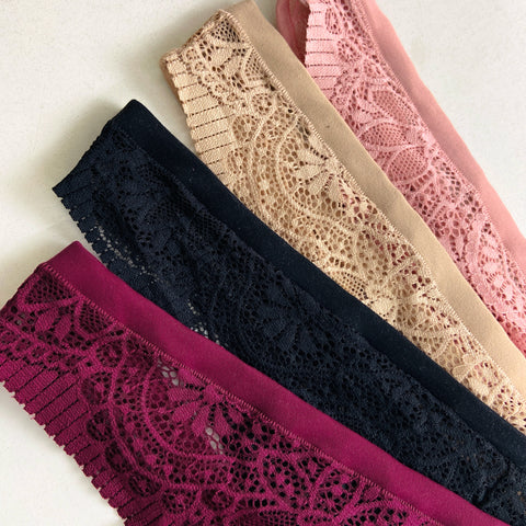 Womens Ultra-Soft & Seamless Comfort Lace Thong