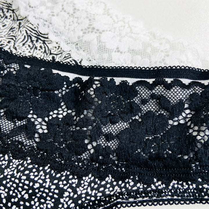 Ladies Mid Rise Lace Front Thong
