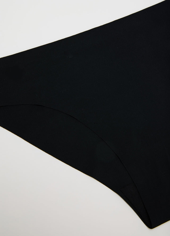 Womens Seamless Mid Rise Invisible Soft Comfort Brief Panty