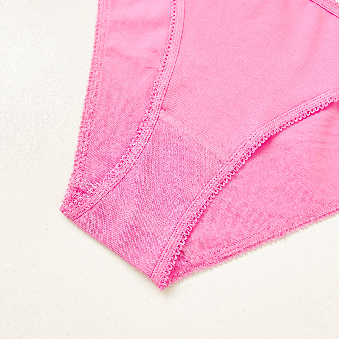 Pack of 5 Womens Premium Soft Cotton High-Leg Panties