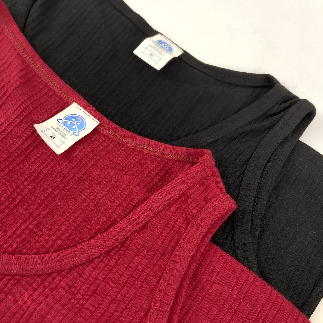Women's Cotton Camisoles Solid Rib Tank Top