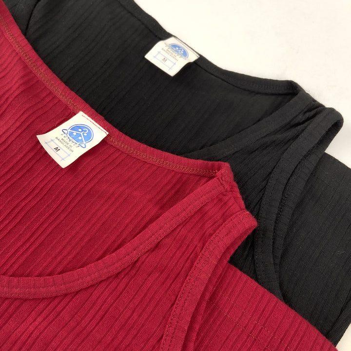Women's Cotton Camisoles Solid Rib Tank Top