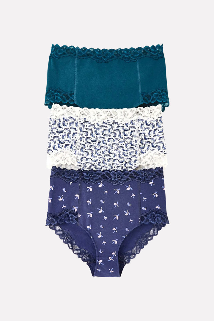 Ladies High Waisted Cotton Brief Panty