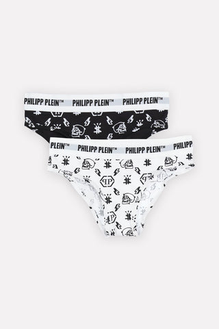 Womens Premium Logo Print Underwear Bikini Panties