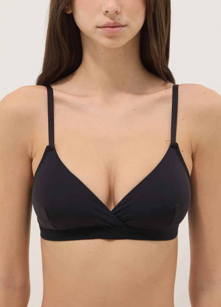 Womens Soft Stretch Fabric Adjustable Straps Triangle Bra