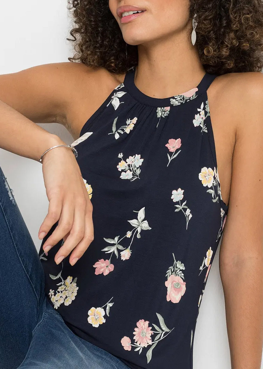 Ladies Sleeveless Floral Print Top