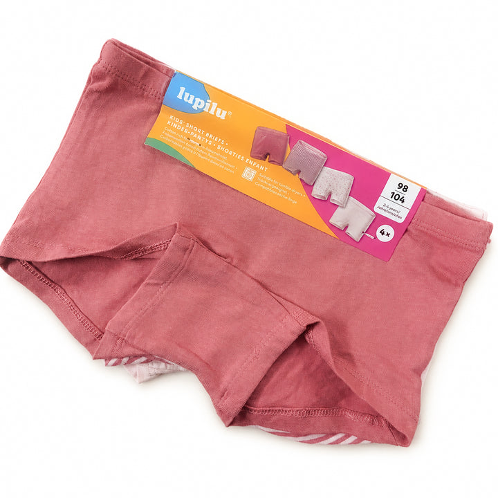 Pack of 4 Girls Cotton Stretch Boxer Underwear