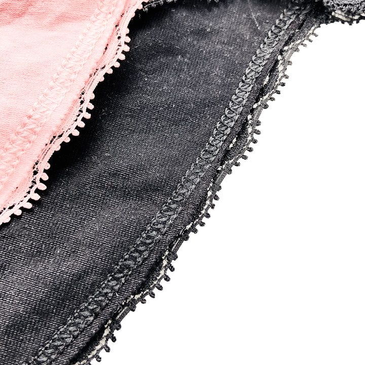 Pack of 3 Womens Mid-Rise Cotton Lace Brief Panties