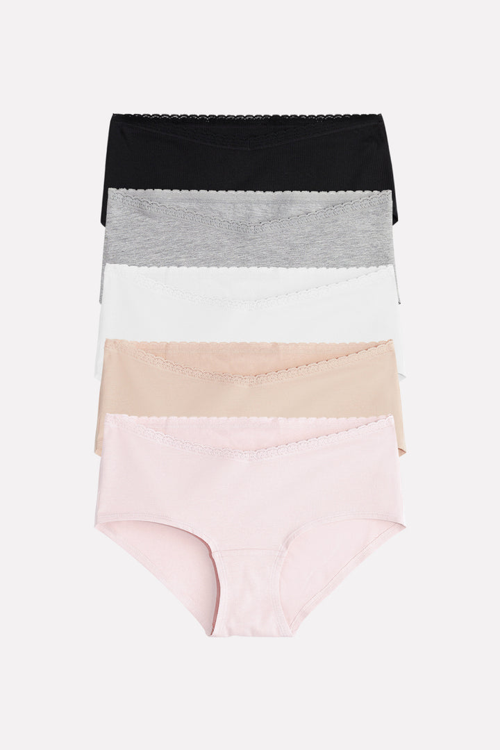 Ladies Mid Rise Cotton Hipster Brief Panty