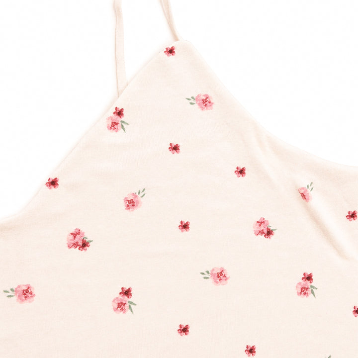 Womens Floral Printed Cotton Camisole Sleeveless Lace Hem Tank Top