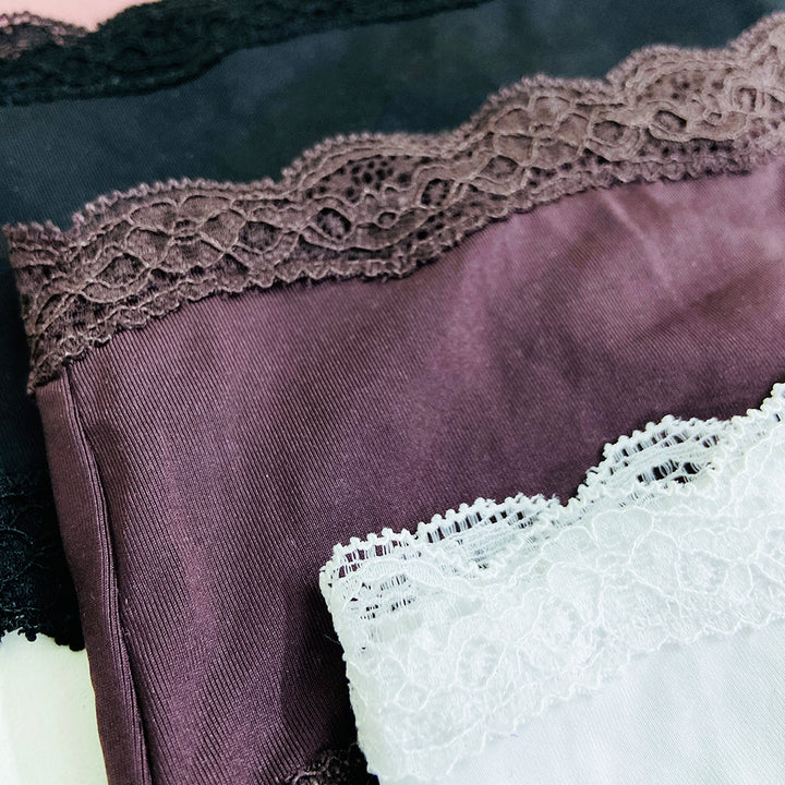 3-Pack Lace Trim Hipster Briefs