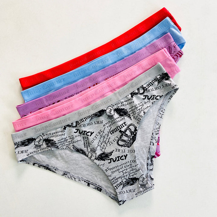 Womens 5 Pack Cotton Brief Underwear Set