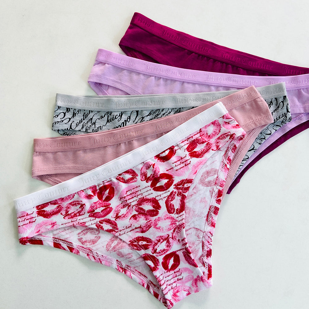 Womens 5 Pack Cotton Brief Underwear Set