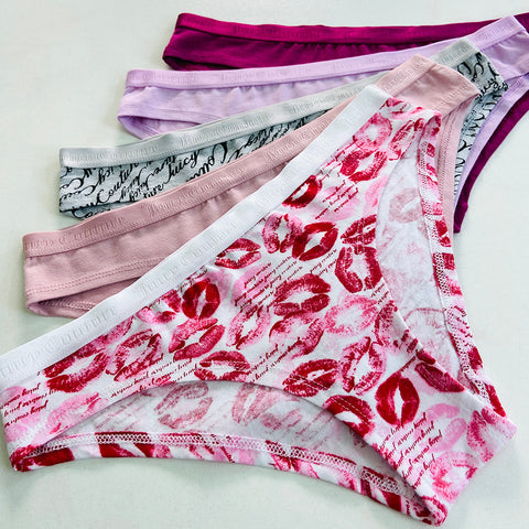 Womens 5 Pack Cotton Brief Underwear Set