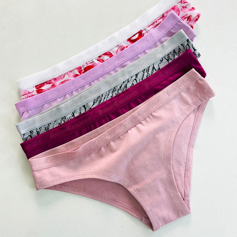 Womens 5 Pack Cotton Brief Underwear Set