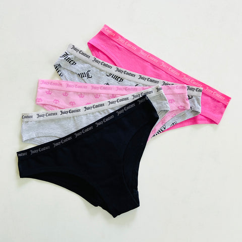 Womens 5 Pack Cotton Brief Underwear Set