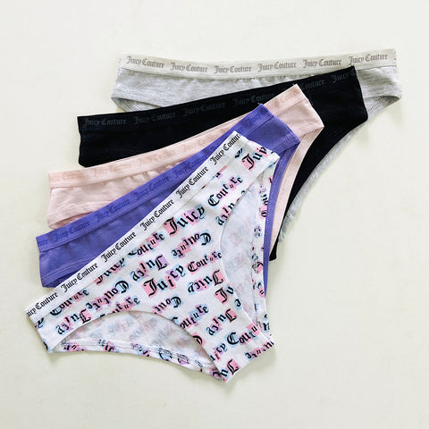 Womens 5 Pack Cotton Brief Underwear Set