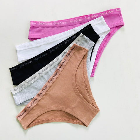 Womens 5 Pack Cotton Brief Underwear Set