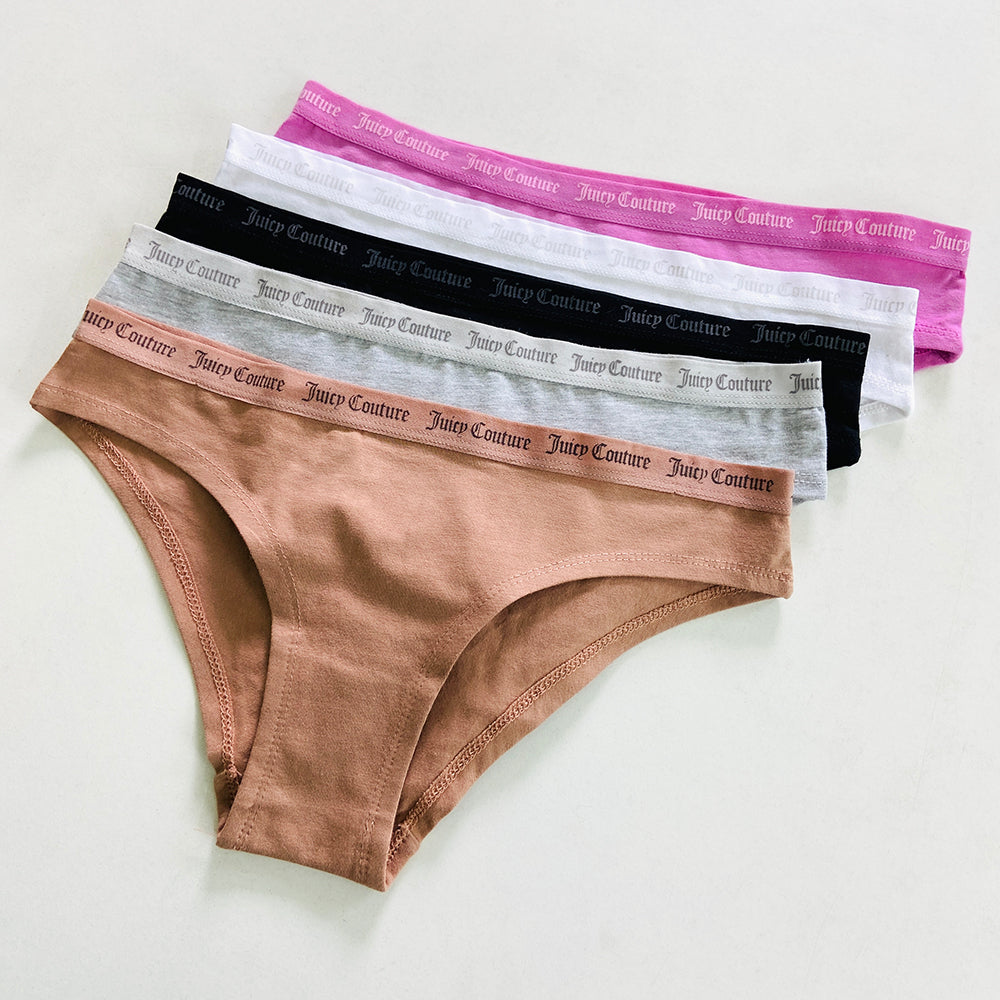 Womens 5 Pack Cotton Brief Underwear Set