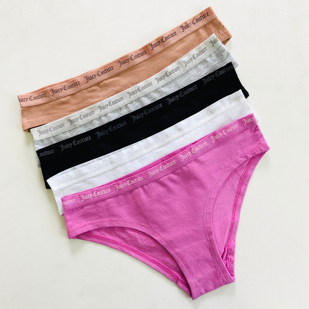 Womens 5 Pack Cotton Brief Underwear Set