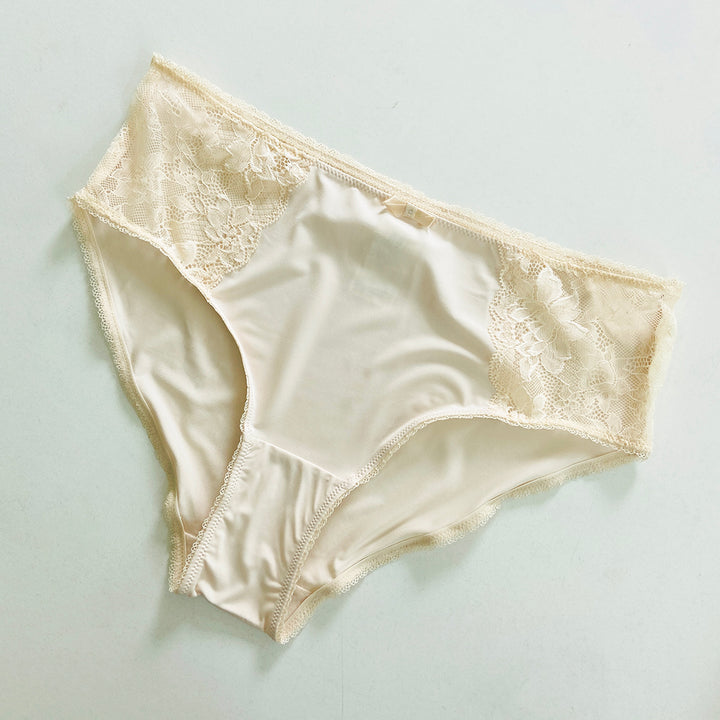 Womens High Waisted Stretch Lace Full Brief Panty