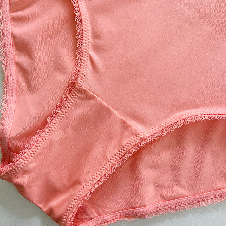 Womens High Waisted Stretch Lace Full Brief Panty