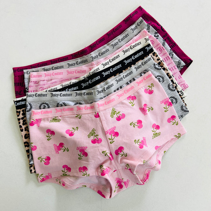 Womens 4 Pack Cotton Boyshort Brief Panty