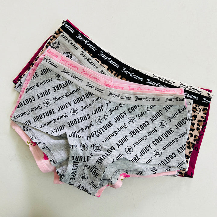 Womens 4 Pack Cotton Boyshort Brief Panty